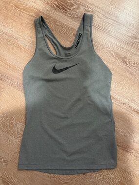 Nike Women's Grey Dri-FIT Racerback Tank